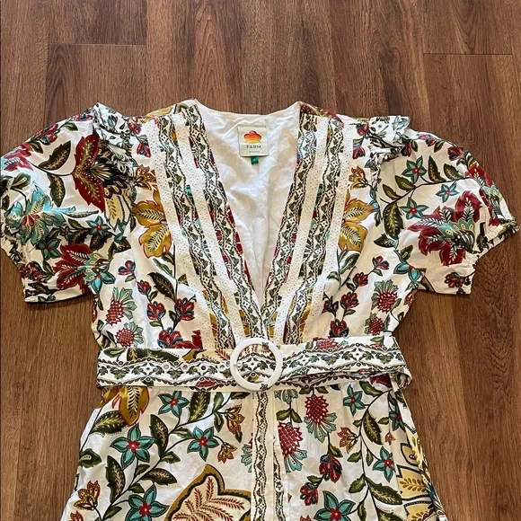 Farm Rio Botanicals Cotton Midi Dress - Picture 5 of 8